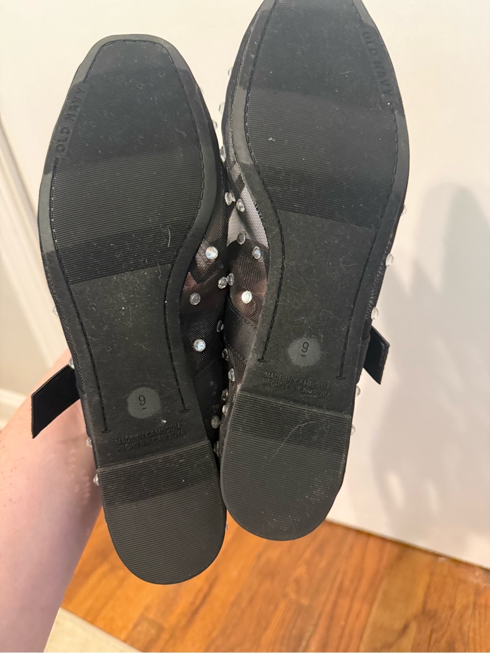 Old Navy Black Studded Mary Jane Flats - Picture 2 of 4